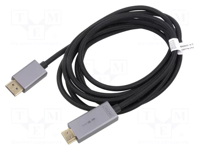 Cable; DisplayPort plug,HDMI plug; DisplayPort 1.2,HDMI 2.0 DIGITUS DB-340202-030-S