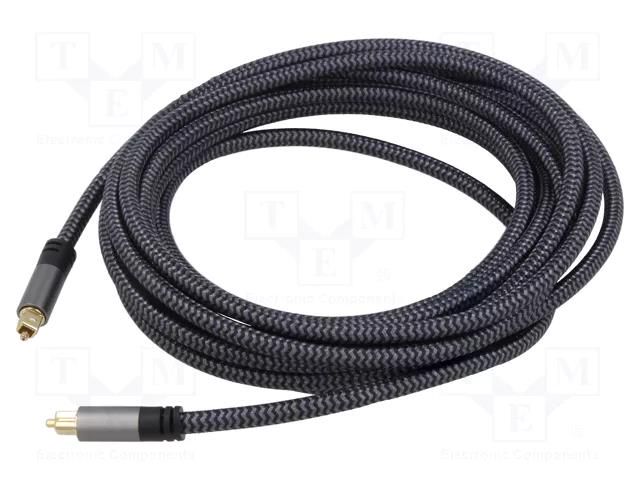 Cable; Toslink plug,both sides; 1m; Plating: gold-plated; PVC Goobay GOOBAY-PLUS-65304