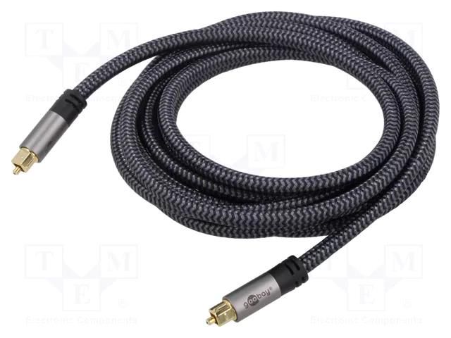 Cable; Toslink plug,both sides; 3m; Plating: gold-plated; PVC Goobay GOOBAY-PLUS-65306