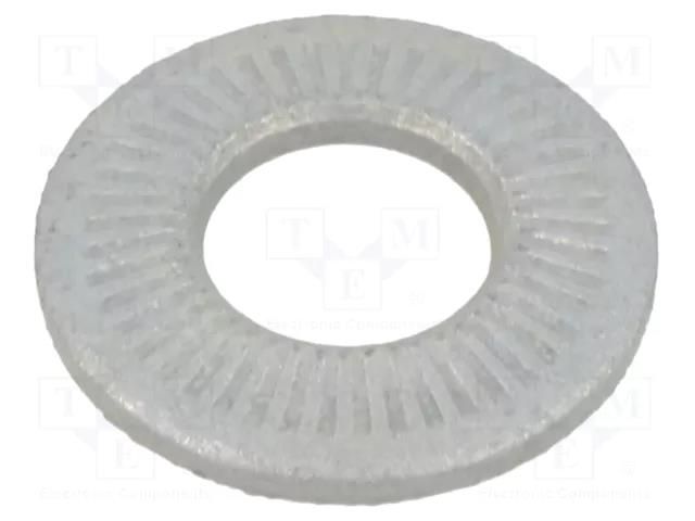 Washer; internally serrated; M8; D=18mm; h=2.35mm; spring steel BOSSARD B8/BN84530