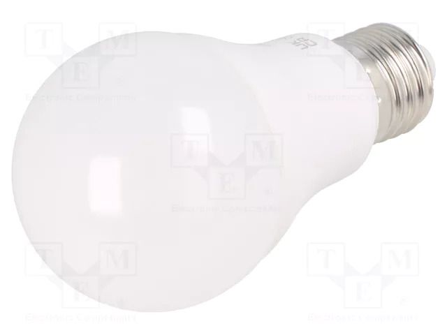 LED lamp; neutral white; E27; 230VAC; 940lm; 10W; 200°; 4000K GTV Poland LD-SPNA60-10W