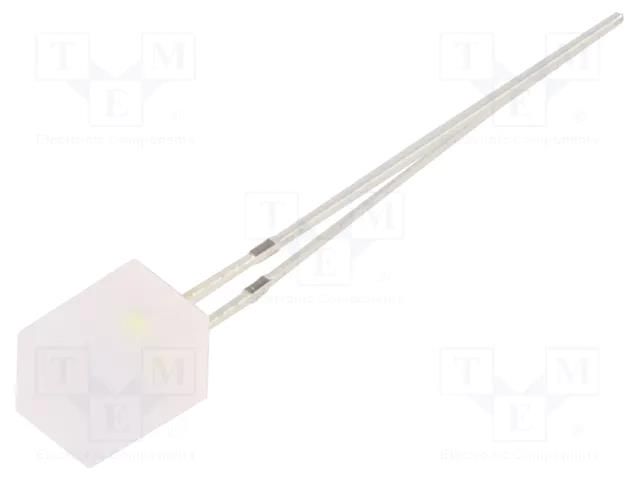 LED; red/white; rectangular; 5x5x7mm; bipolar,bicolour; 140°; 20mA OPTOSUPPLY OSRWP27NE2B