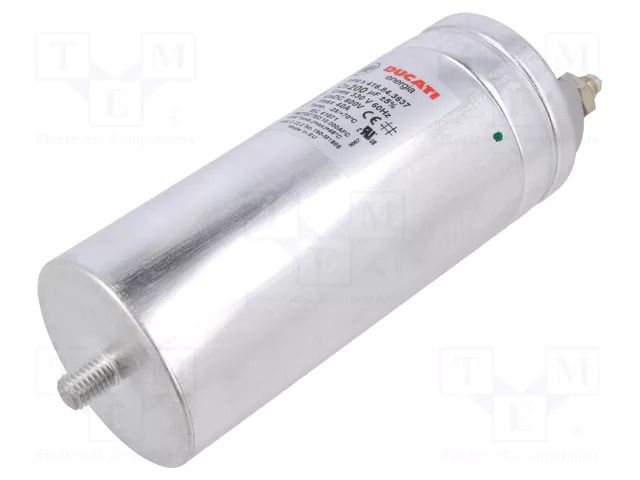 Capacitor: polypropylene; one phase; 200uF; 600VDC; ±5%; 75x180mm DUCATI ENERGIA 416.84.3637