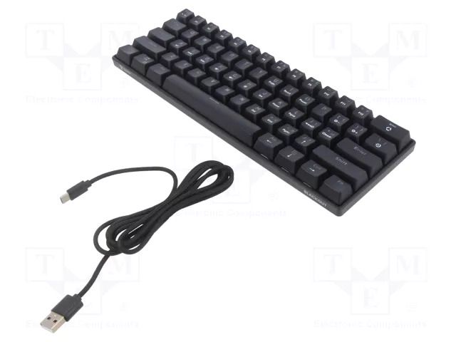 Keyboard; black; USB C; wired,US layout; mechanical keyboard,RGB SAVIO SAVGK-BLACKOUT-BR