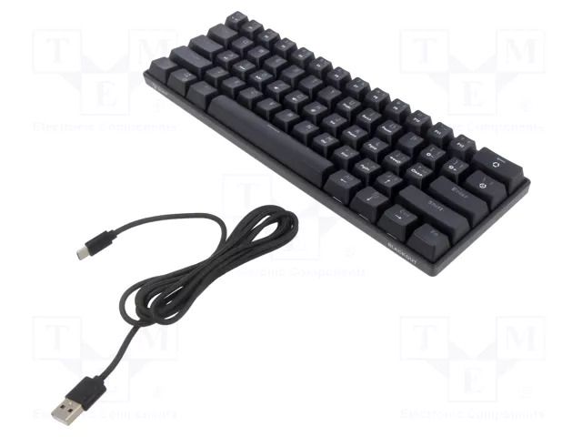 Keyboard; black; USB C; wired,US layout; mechanical keyboard,RGB SAVIO SAVGK-BLACKOUT-RD