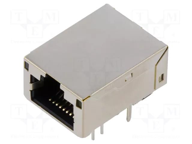 Connector: RJ45; socket; PIN: 8; shielded,with LED; 8p8c; THT ADAM TECH MTJ88SUX1FSVL28M