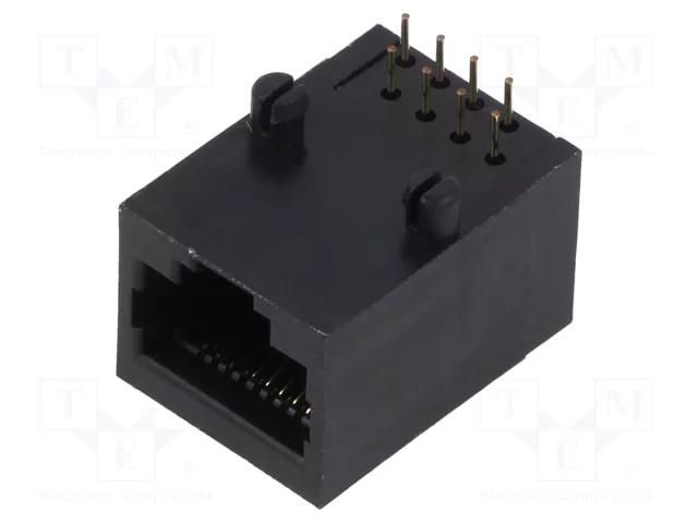 Connector: RJ45; socket; PIN: 8; 8p8c; on PCBs,PCB snap; THT ADAM TECH MTJ-88TX1