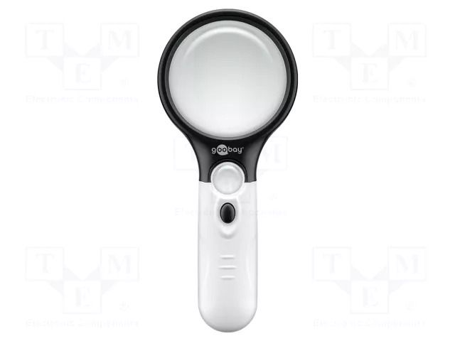 Hand magnifier; Lens: Ø22mm,Ø75mm; Illumin: LED; white; 10000K GOOBAY GOOBAY-41255