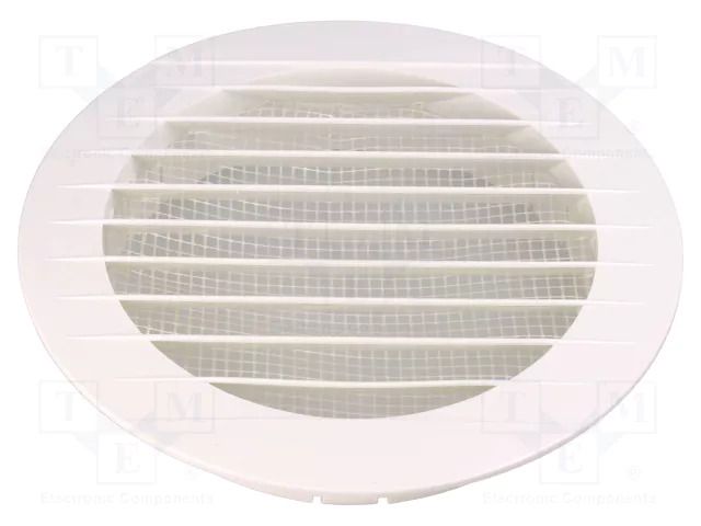 Ventilation grille; ABS; white; Ø133x26mm; Ø100mm; 20pcs. DOSPEL S.A. 007-0184