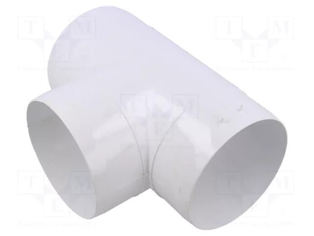 Accessories: round T-joint; white; ABS; Ø100mm DOSPEL S.A. 007-0218