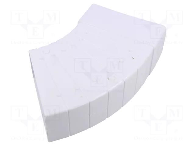 Accessories: flat horizontal elbow bend; white; ABS; 110x55mm DOSPEL S.A. 007-0226