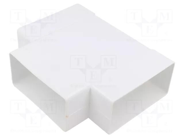 Accessories: flat t-joint; white; ABS; 110x55mm DOSPEL S.A. 007-0227