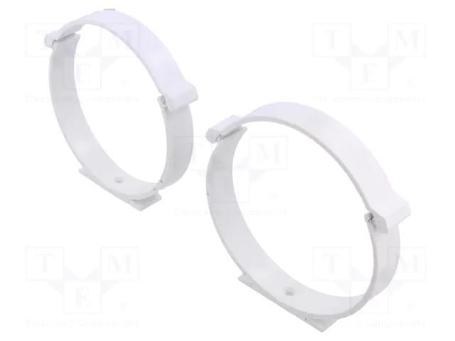 Accessories: holder for round ducts; white; ABS; Ø100mm DOSPEL S.A. 007-0237