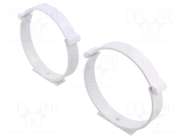 Holder for round ducts; ABS; white; Ø100mm DOSPEL S.A. 007-0237