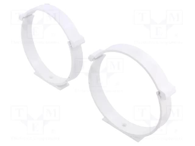 Accessories: holder for round ducts; white; ABS; Ø104mm DOSPEL S.A. 007-0239