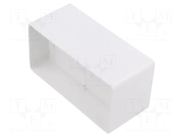 Accessories: flat duct connector; white; ABS; 110x55mm DOSPEL S.A. 007-0306