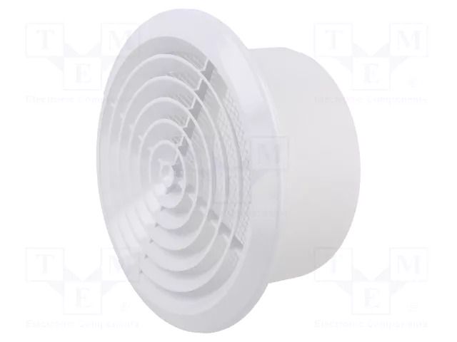Ventilation grille; ABS; white; Ø164x72mm; Ø125mm; 20pcs. DOSPEL S.A. 007-0427