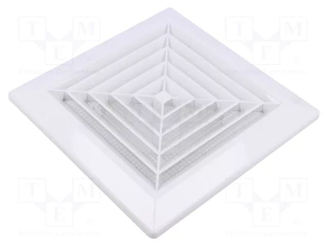 Ventilation grille; polypropylene; white; 174x174x35mm; Ø100mm DOSPEL S.A. 007-0429