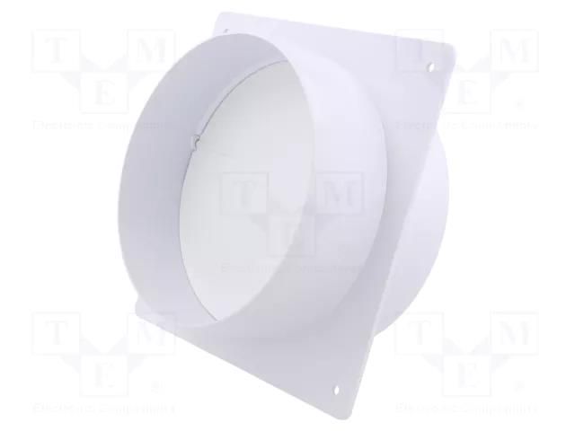 Accessories: wall plate; white; ABS; Ø125mm DOSPEL S.A. 007-4347