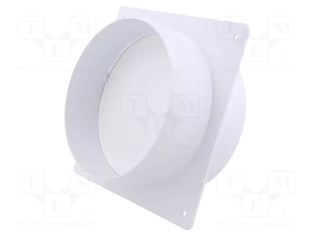 Wall plate; ABS; white; Ø125mm; Additional functions: throttle DOSPEL S.A. 007-4347