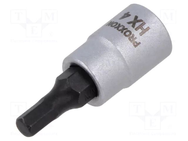 Socket; hex key,socket spanner; HEX 4mm; 1/4" PROXXON PR23745