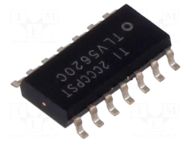 IC: D/A converter; 8bit; 48ksps; Ch: 4; SOIC14; 0÷70°C; ±0.9LSB TEXAS INSTRUMENTS TLV5620CD