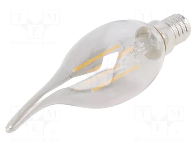 LED lamp; warm white; E14; 230VAC; 240lm; 4W; 360°; 2700K GTV Poland LD-C35FP4-30L