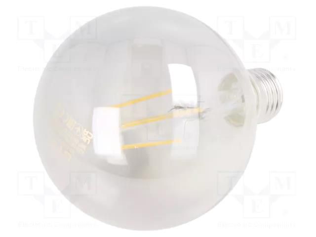 LED lamp; grey; E27; 230VAC; 8W; 360°; 2700K GTV Poland LD-G95FPE8-30