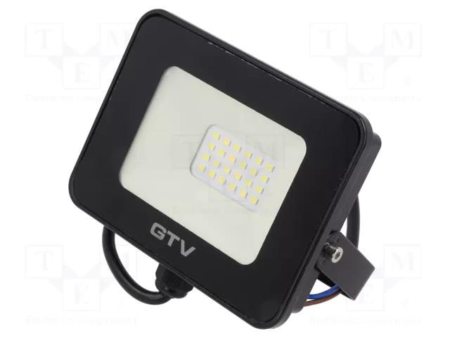 Lamp: LED flood light; 230VAC; 10W; 6400K; CRImin: 80; 800lm GTV Poland LD-ILUXCC10W-64