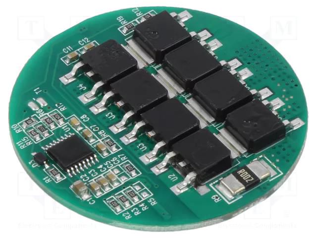 BMS protection; Li-Ion; Ø41x4mm; 20A; 14.8VDC BTO PCM-L04S20-998
