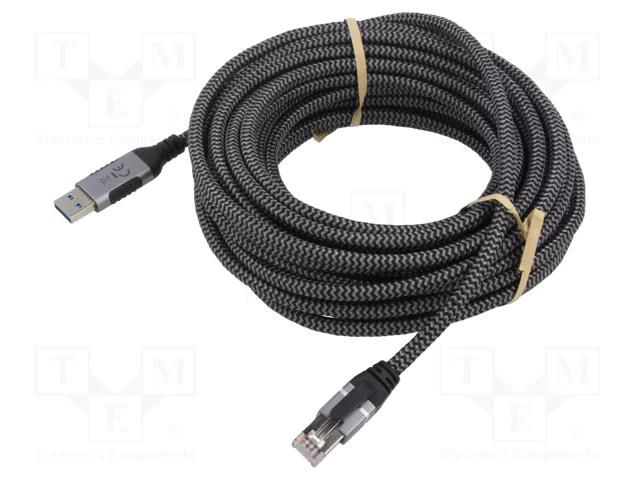 Cable; USB 3.0; RJ45 plug,USB A plug; nickel plated; 7.5m; U/FTP Goobay GOOBAY-70693