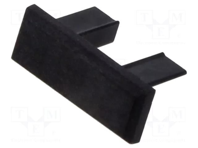 Cap for LED profiles; black; MICRO-PLUS KLUŚ K-C24392C07