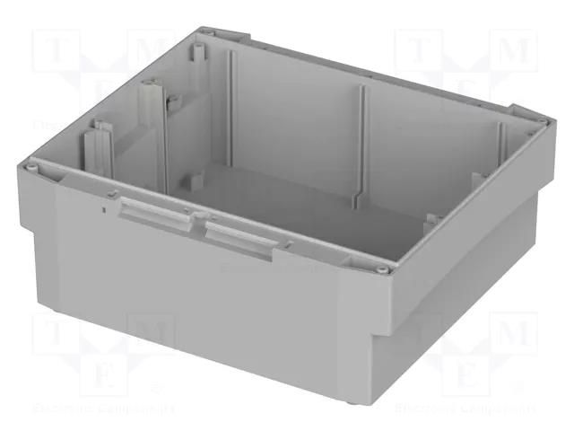 Enclosure: enclosure base; X: 198mm; Y: 225mm; Z: 80mm; BOCARD BOPLA BCD-200-UT-7035