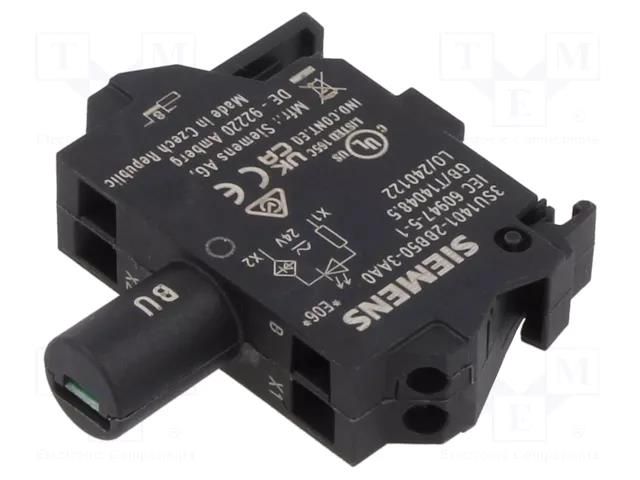 Illuminating unit; 22mm; 3SU1.5; -25÷70°C; Illumin: LED; 24VAC SIEMENS 3SU1401-2BB50-3AA0