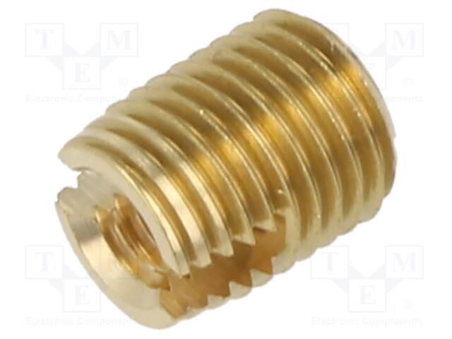 Threaded insert; brass; without coating; M4; BN 903 BOSSARD B4/BN903