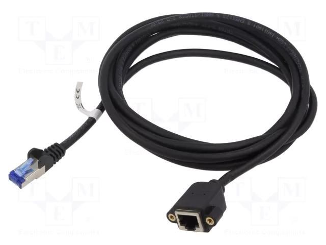 Extender Ethernet; RJ45 socket,RJ45 plug; S/FTP; 6a; stranded; Cu Goobay GOOBAY-65644