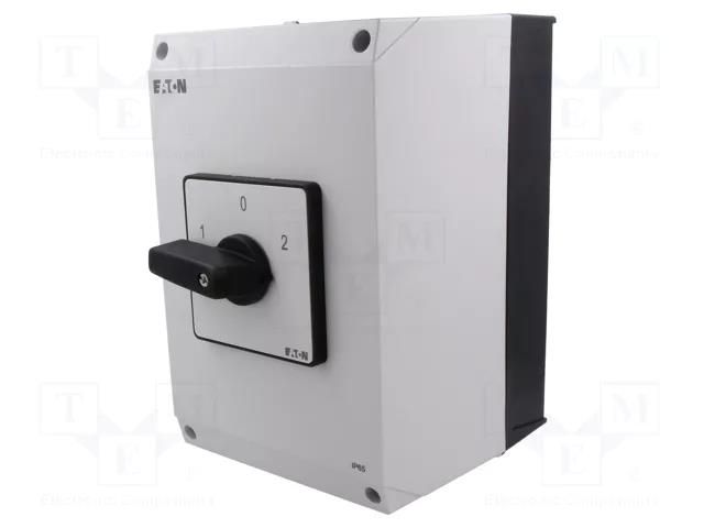 Switch: cam switch; Stabl.pos: 3; 63A; 2-0-1; in housing; Poles: 4 EATON ELECTRIC T5B-4-8213/I4