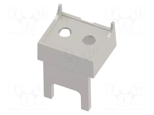 Terminals cover; 1M Modulbox One; grey; Holes no: 2; 7.65mm ITALTRONIC IT-P05010204T