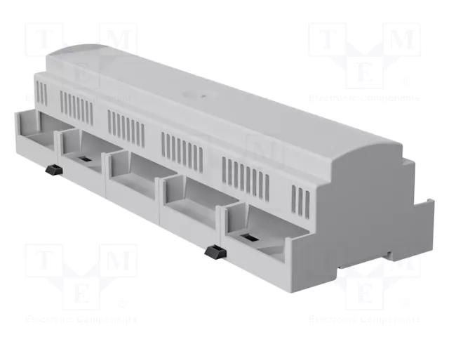 Enclosure: for DIN rail mounting; Y: 90mm; X: 267.1mm; Z: 53mm; grey ITALTRONIC IT-25.1508000.BL