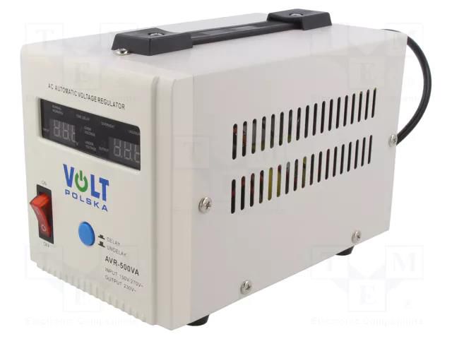Automatic voltage stabiliser; Usup: 150÷270VAC; Uout: 230VAC VOLT POLSKA 5AVR0500SE