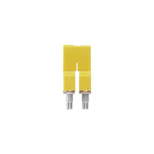 Cross-connector (terminal), when screwed in, Number of poles: 2, Pitch in mm: 6.10, Insulated: Yes, 41 A, yellow Weidmuller 1051960000 04008190026486