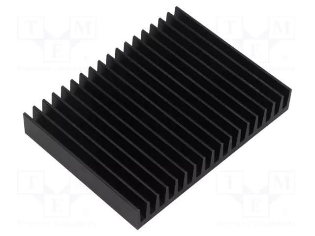 Heatsink: extruded; grilled; black; L: 75mm; W: 100mm; H: 15mm SEIFERT ELECTRONIC KL-242/75/SW