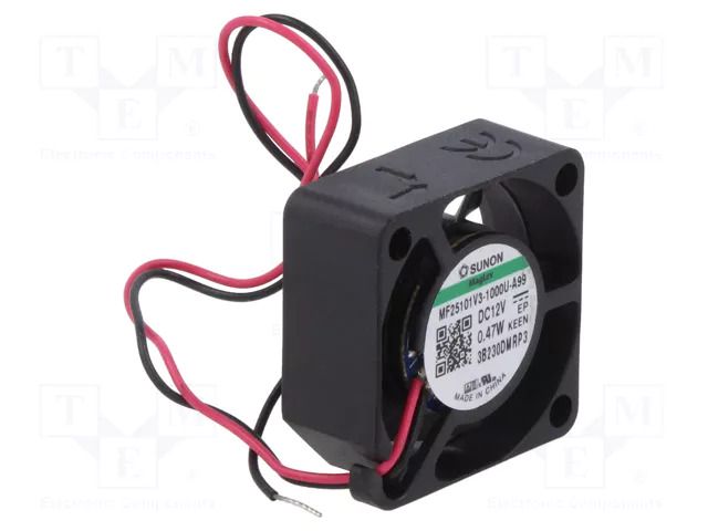 Fan: DC; axial; 7÷13.8VDC; 120x120x38mm; 126m3/h; 32dBA; ball; IP68 SANYO DENKI 9WP1212M1011