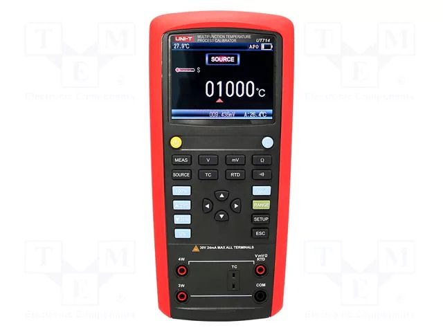 Meter: calibrator; thermocouple; VDC: 50mV,500mV,30V; Unit: °C,°F UNI-T UT714