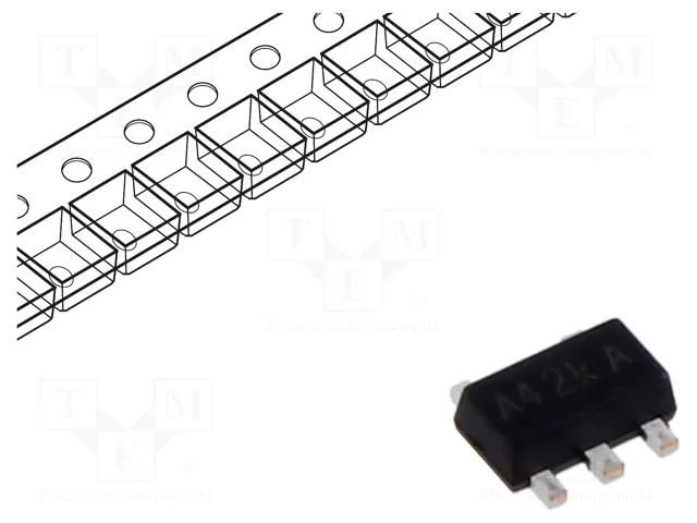 IC: driver; buck; LED driver; SOT89-5; 1.5A; Ch: 1; 4.5÷40VDC; 95% DIODES INCORPORATED AL8861Y-13