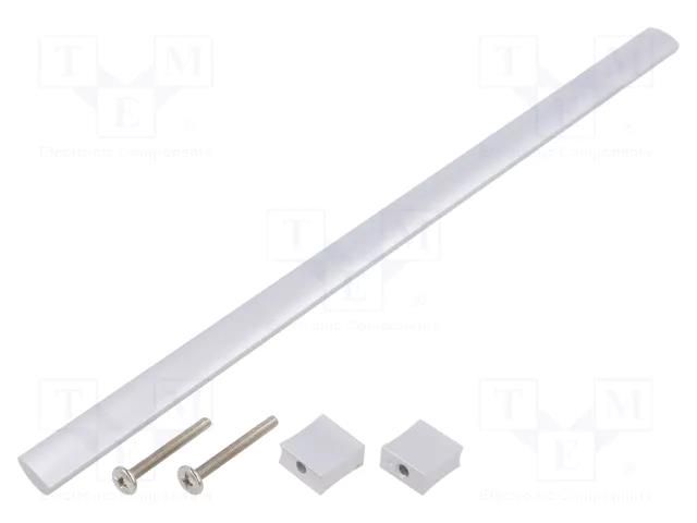 Holder; aluminium; natural; H: 30.5mm; L: 307mm; W: 15.5mm; handle GTV Poland GTV-UA-B0-311288