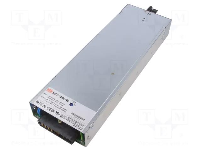 Power supply: switching; for building in; 3216W; 48VDC; 67A; OUT: 1 MEAN WELL NCP-3200-48