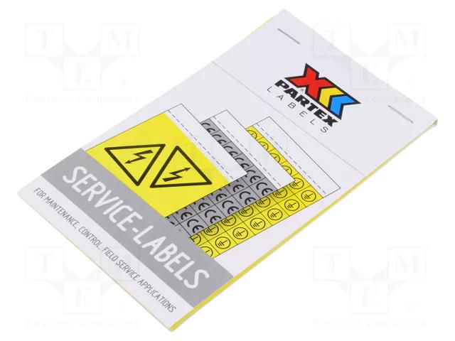 Safety sign; acrylic,self-adhesive folie; W: 50mm; H: 50mm; yellow PARTEX PLB42897