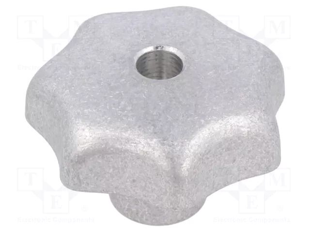 Knob; Ø: 50mm; Int.thread: M8; aluminium; DIN 6336; matt ELESA+GANTER DIN6336AL50-M8-DMT