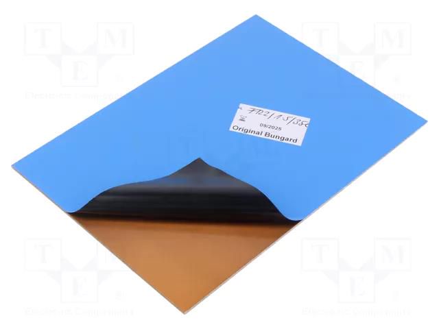 Laminate; FR2,hard paper; 1.5mm; L: 175mm; W: 125mm BUNGARD FR2125X175X15/3500